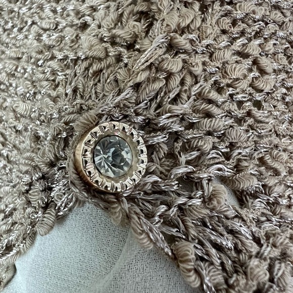 Altar'd State Size S/M Pointelle Knit Tunic Top Lace Trim Long Sleeve Taupe NWT - Picture 11 of 13